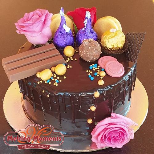 Chocolate Loaded Flowers Cake