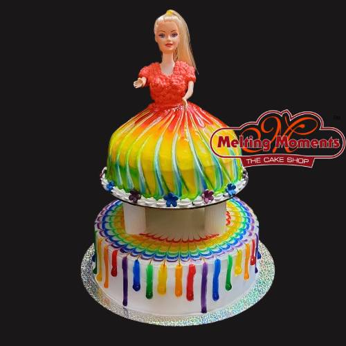 Two Tier Barbie Doll Cake