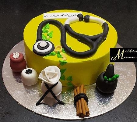 Ayurveda Doctor Theme Cake