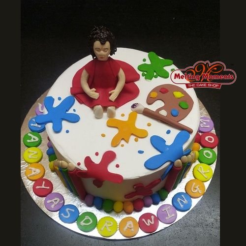 Customized Painting Theme Cake