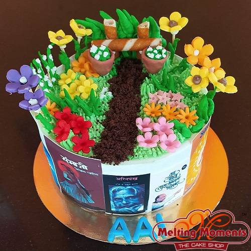 Garden Book Theme Cake