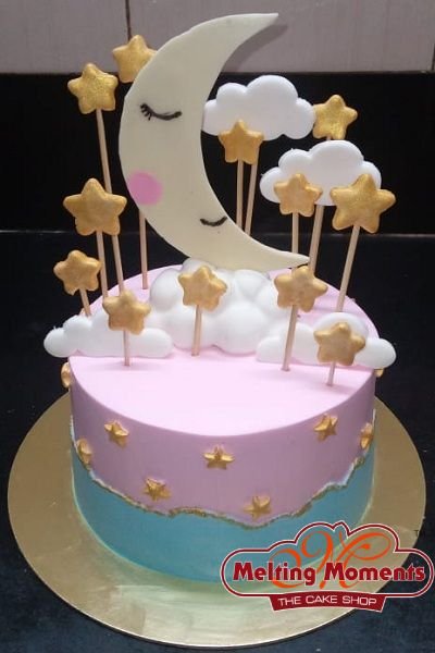 Boy & Girl Oh Baby Shower Cake