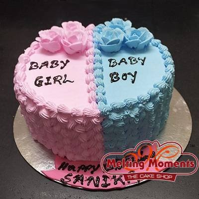 He or She Baby Shower Cake