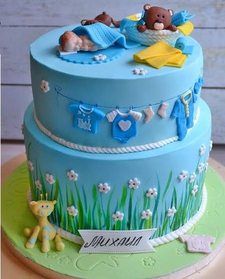 Two Tier Baby Shower Cake