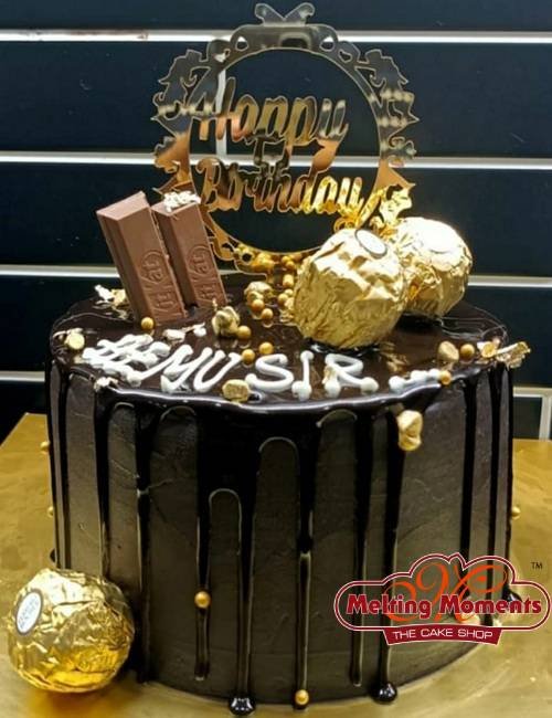 Dark Chocolate Theme Cake