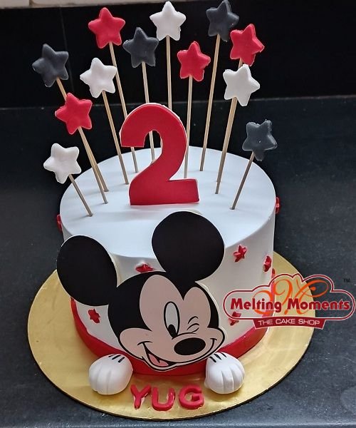 2nd Birthday Mickey Mouse Cake