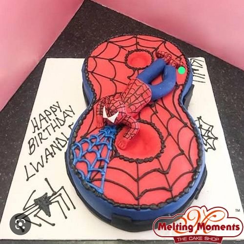 8 Birthday Spiderman Cake