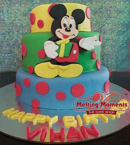 Three Tier Mickey Mouse Cake