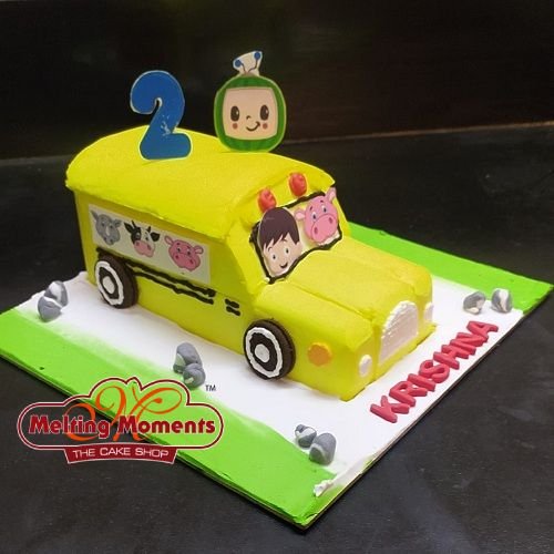 Yellow Car Theme Cake