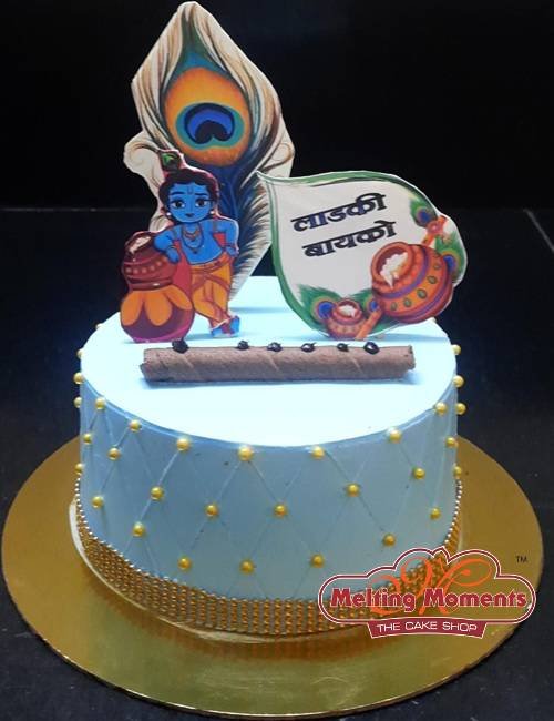 Fondant Krushna Theme Cake
