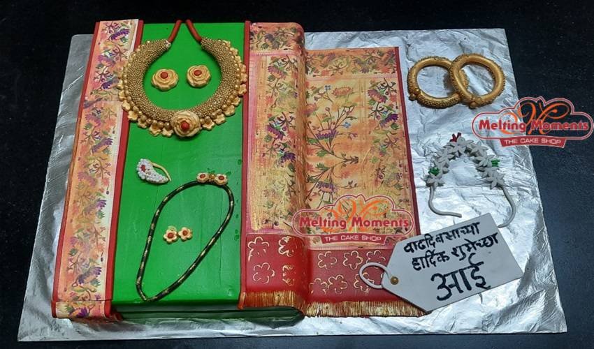 Saree Fondant Theme Cake